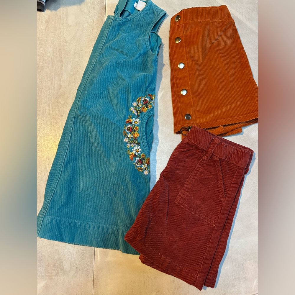 Girls corduroy dress / skirt bundle